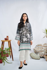DC-0363 Black Digital Printed Kurta
